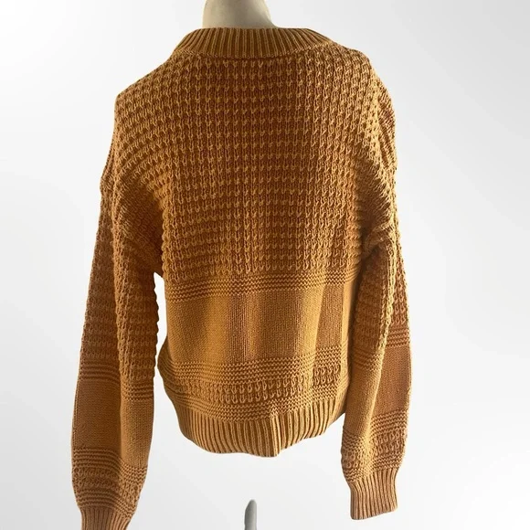 Cozy Knit Sweater in Warm Tan in Size S - Picture 2 of 4